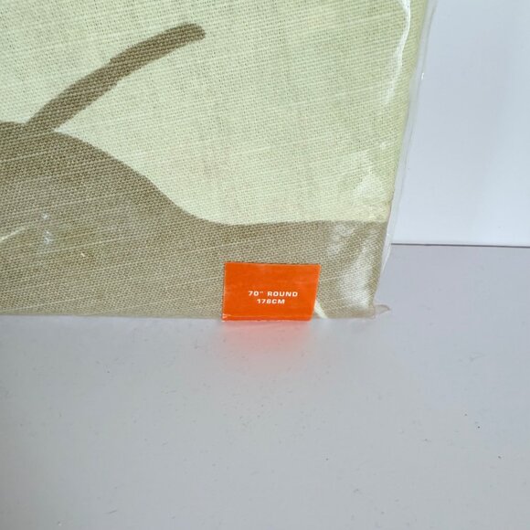 Avonhome Tropical Fern Round Tablecloth Oversize VTG Coastal Kitchen Decor Table - Picture 12 of 13